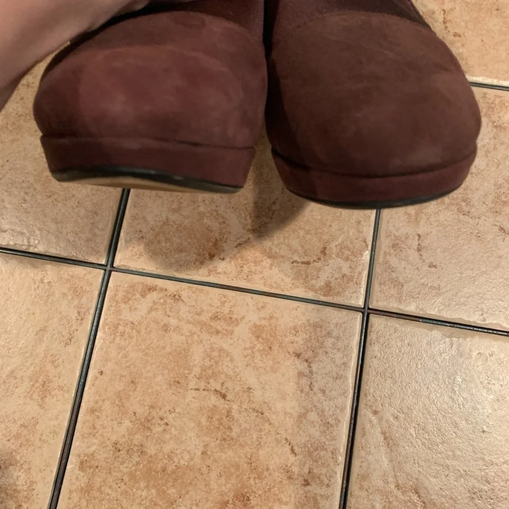 Clark Narrative Kendra Mix Suede Bootie in Aubergine size 7.5